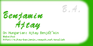 benjamin ajtay business card